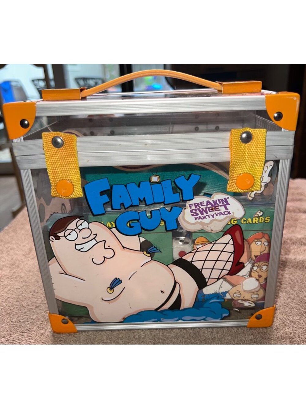 Family Guy Freakin Sweet Party Pack Collectible Game Set Case Missing DVDs